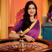 Live blackjack dealer table with multi-camera view